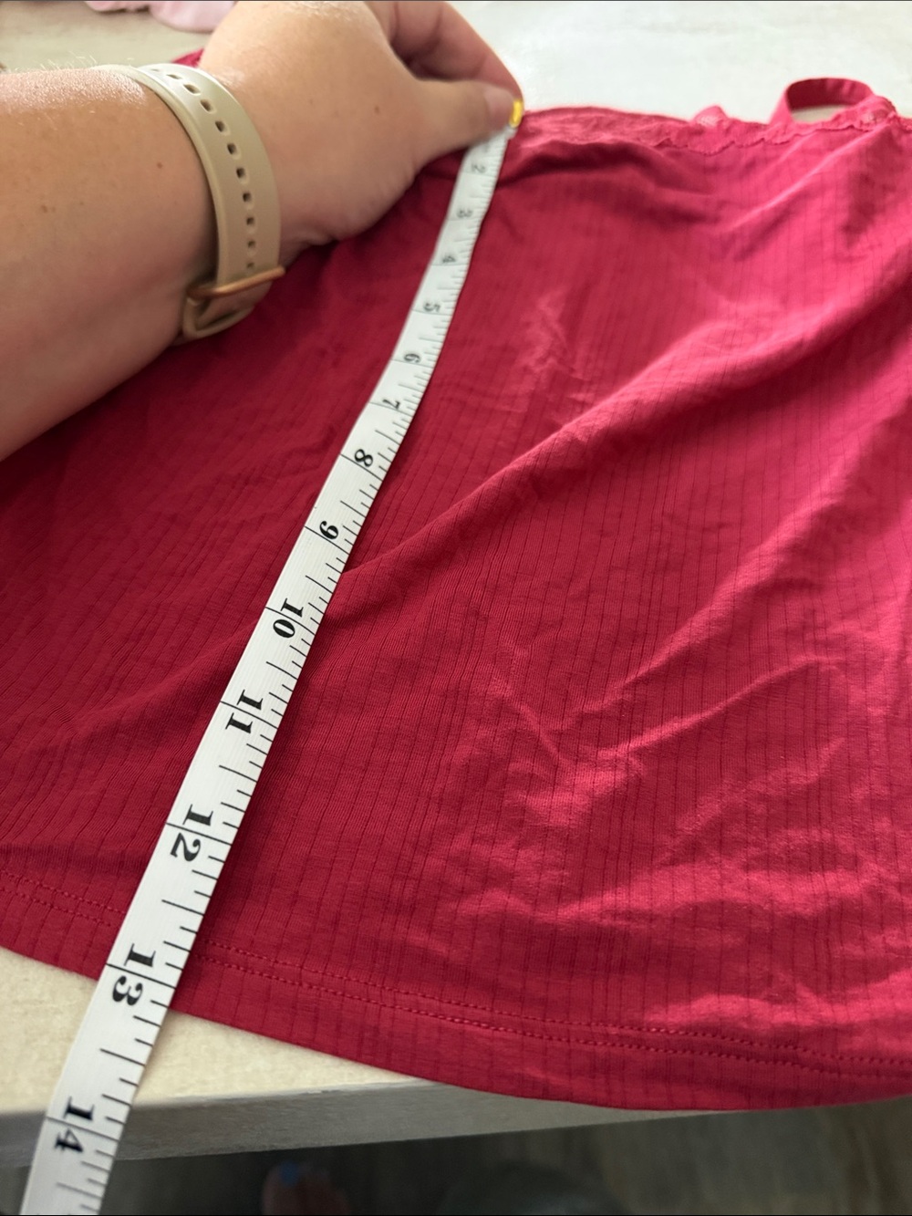 Auden Red Lace-Trim Ribbed Camisole - Picture 7 of 10